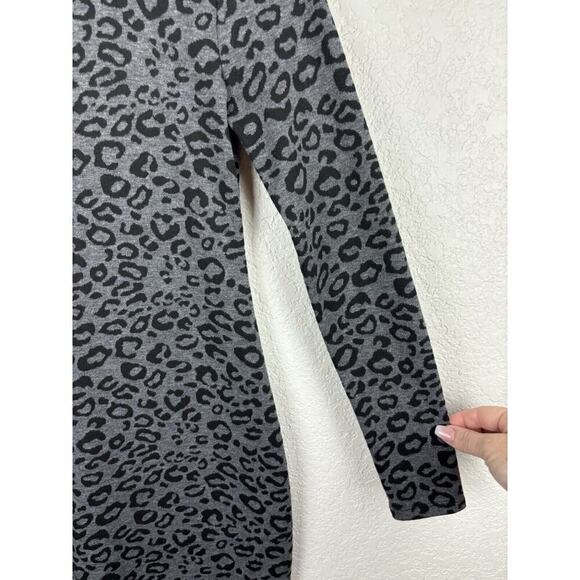 Banana Republic Leopard Womens Dress Size 4P Black Gray Career Cheetah Work - Picture 4 of 7